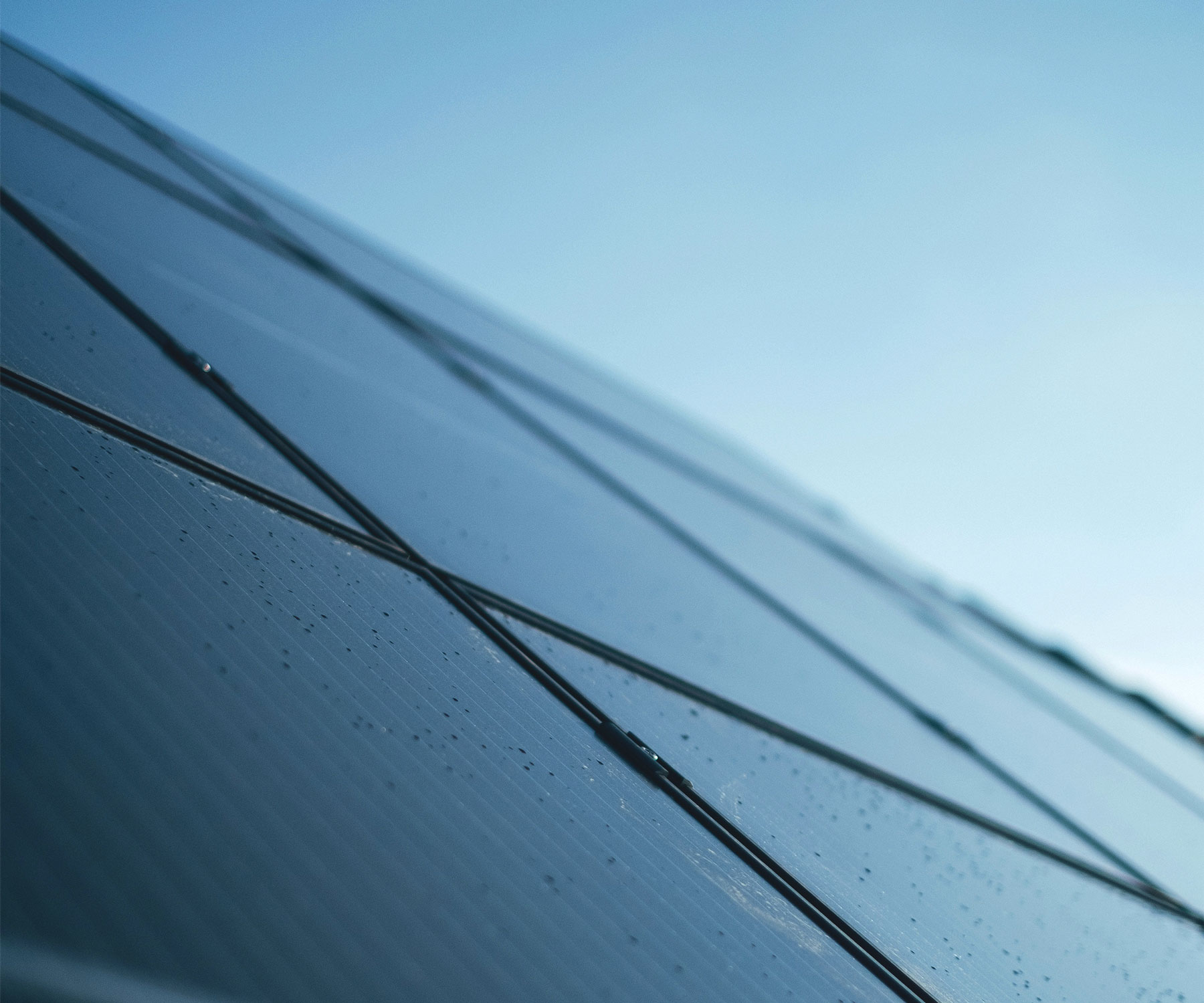 Solar panels on warehouse roof